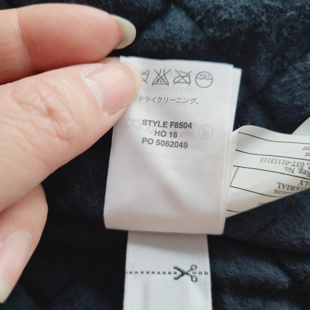 J. Crew Crewcuts Girl's Navy Wool Moto Jacket - Picture 8 of 9